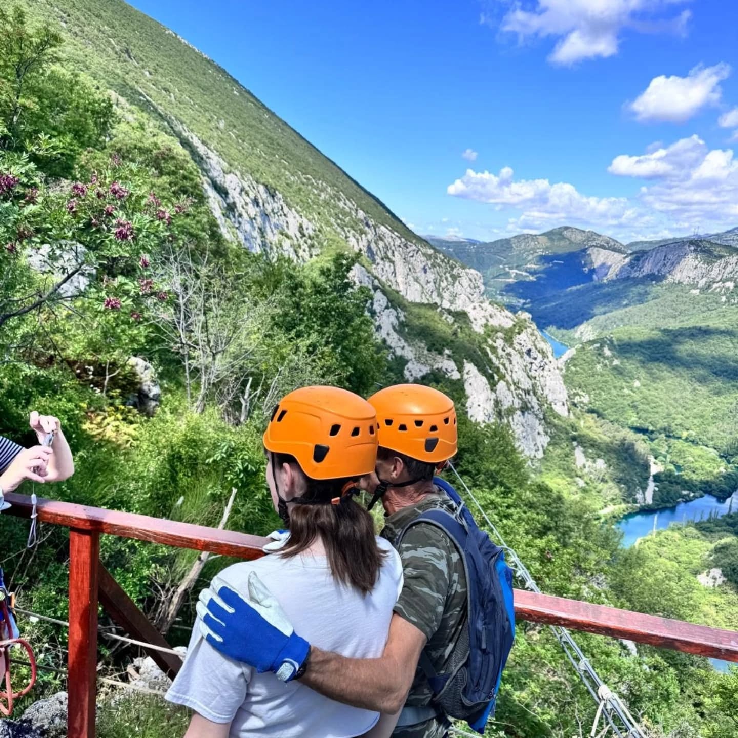 The Cetina canyon walls and river